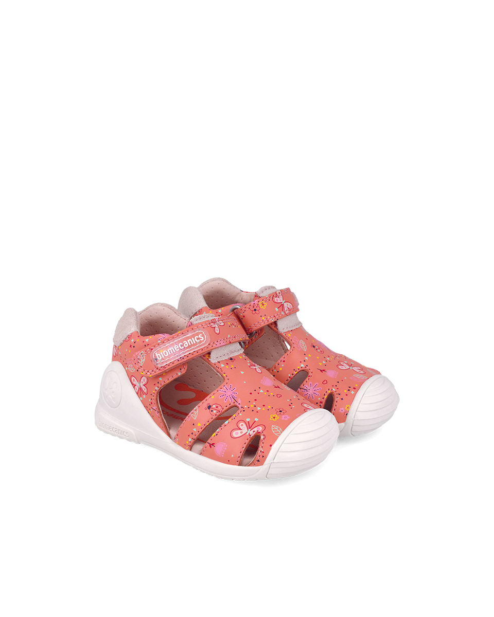 Sandales Cuir - Fleuri Blanc