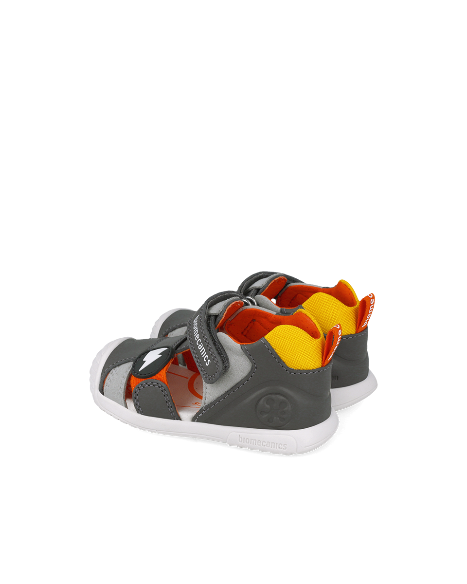 Sandale Cuir Eclair - Gris