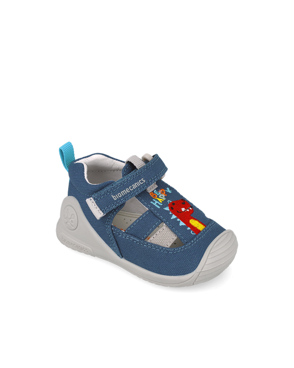 Sandale en toile - Bleu Dinosaure