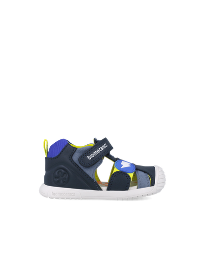 Sandale Cuir Eclair - Bleu Marine