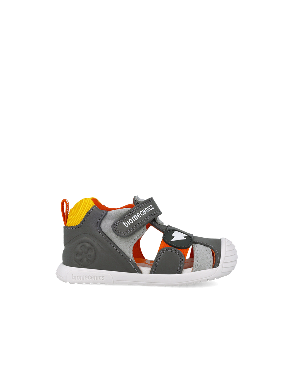 Sandale Cuir Eclair - Gris