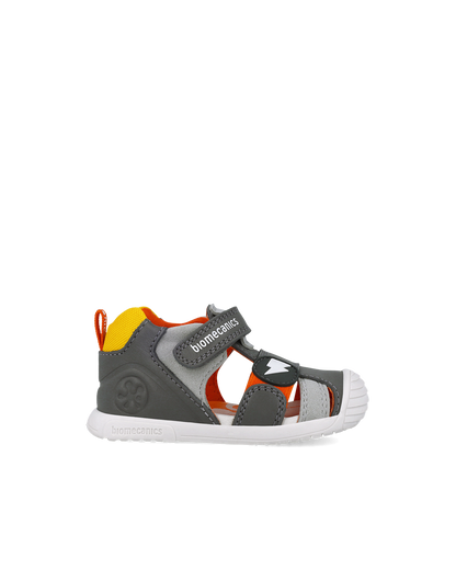 Sandale Cuir Eclair - Gris