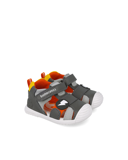 Sandale Cuir Eclair - Gris