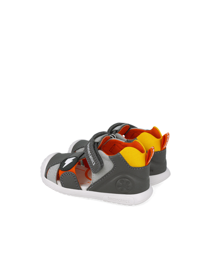 Sandale Cuir Eclair - Gris