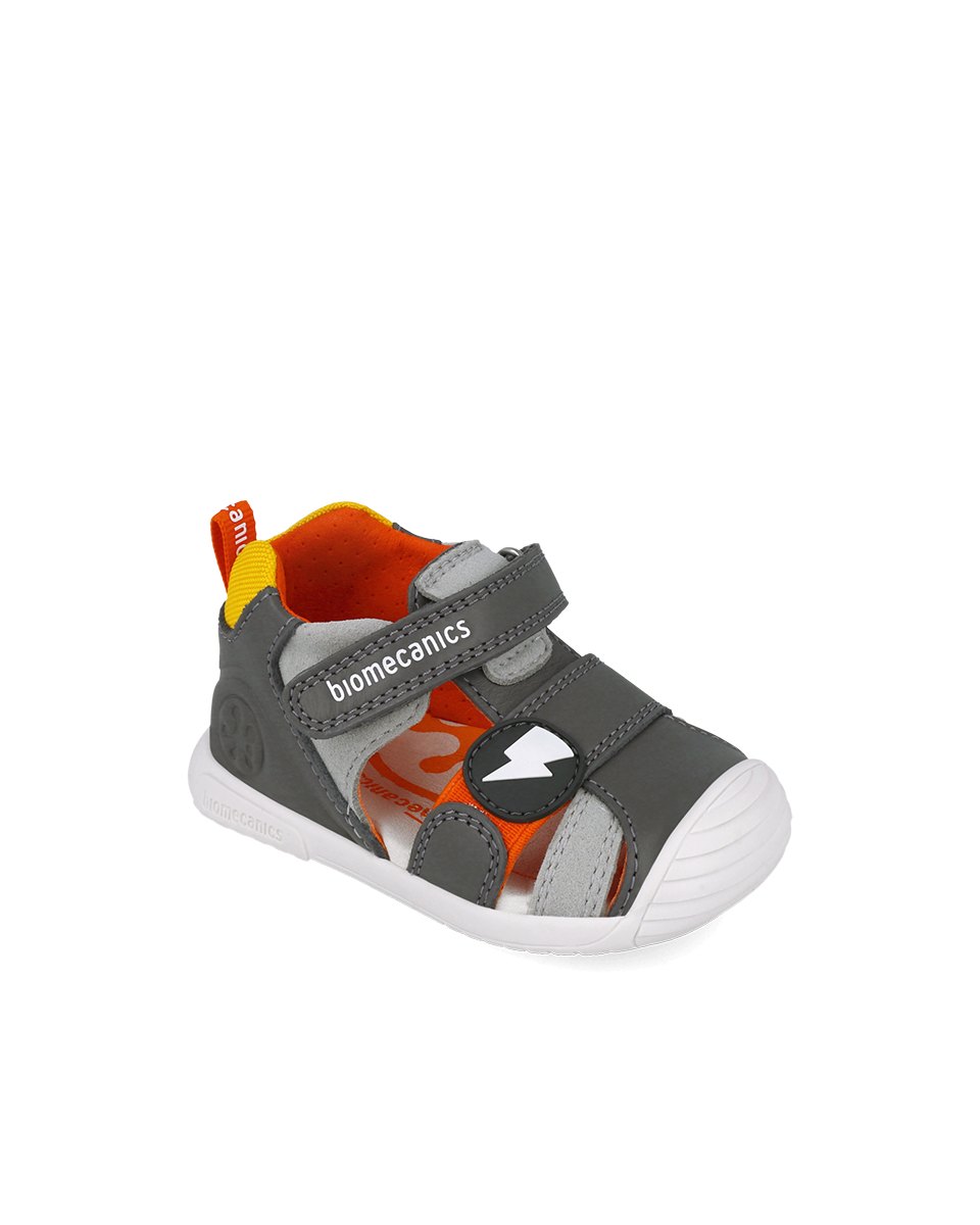 Sandale Cuir Eclair - Gris
