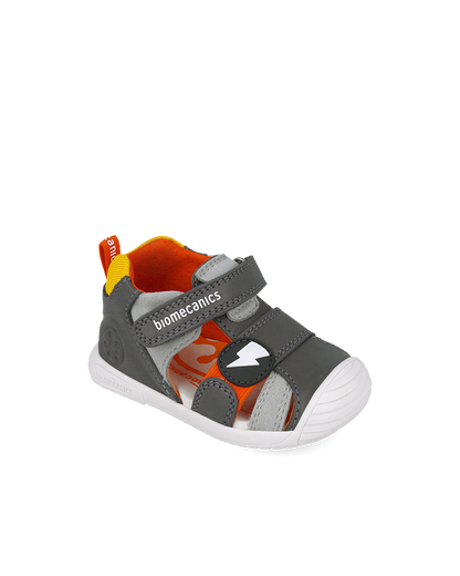 Sandale Cuir Eclair - Gris