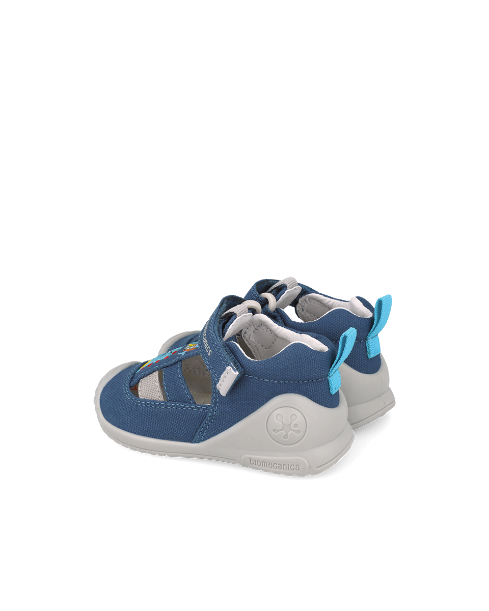 Sandale en toile - Bleu Dinosaure 