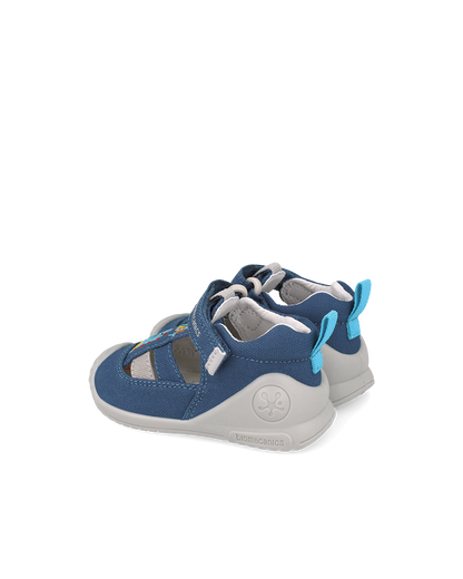 Sandale en toile - Bleu Dinosaure 