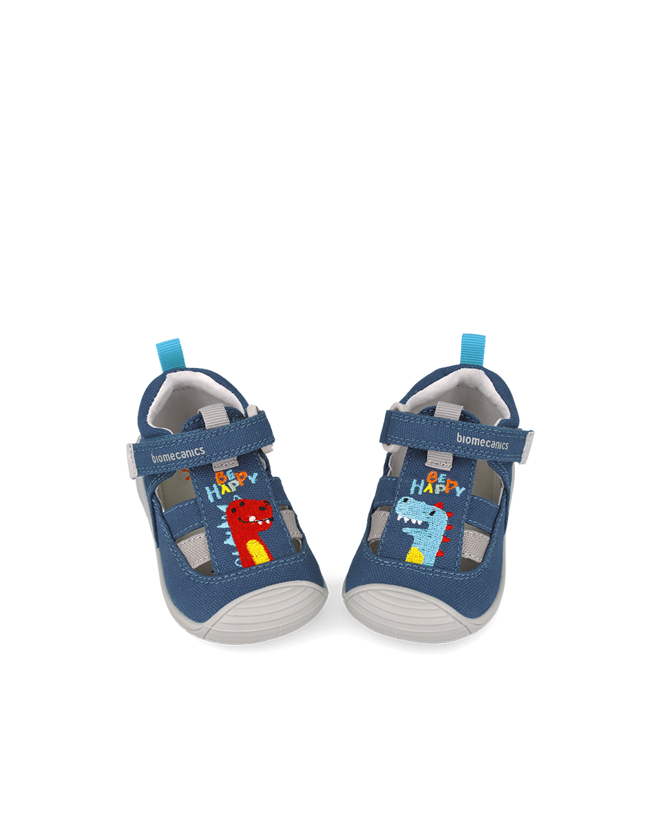 Sandale en toile - Bleu Dinosaure 