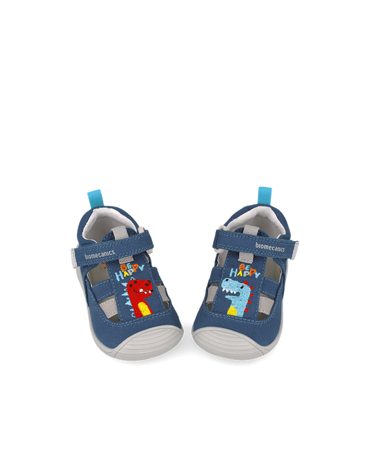 Sandale en toile - Bleu Dinosaure 