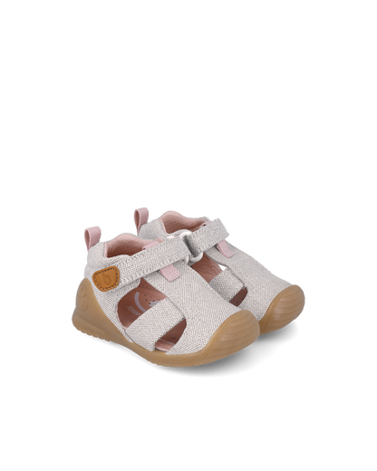 Sandale en toile - Beige Brillant