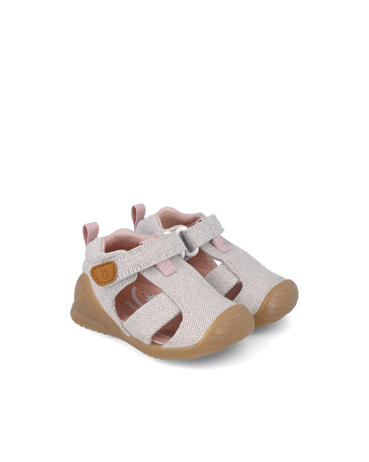 Sandale en toile - Beige Brillant