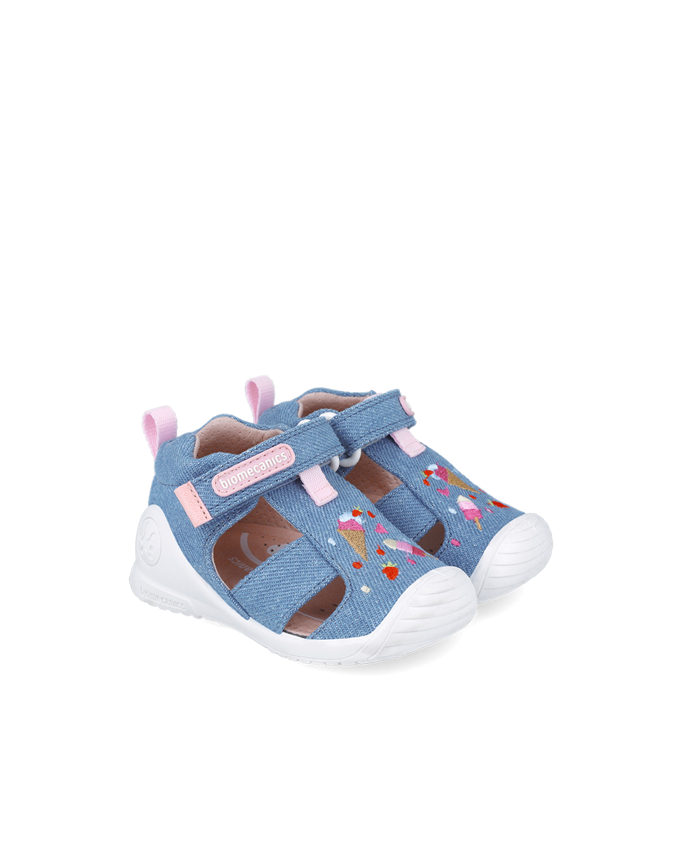 Sandale en toile Biogateo - Bleu Jean
