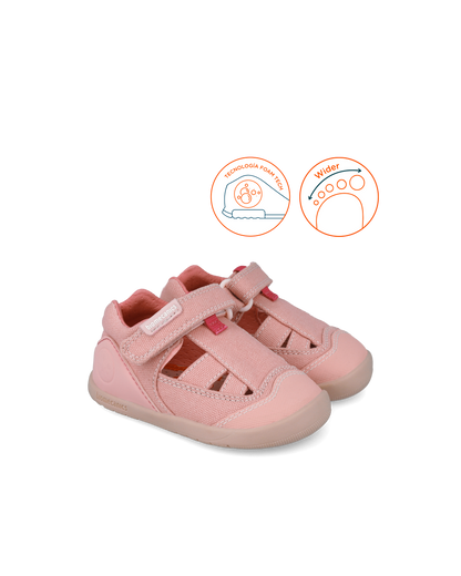 Sandale en toile - Rose (Extra large)
