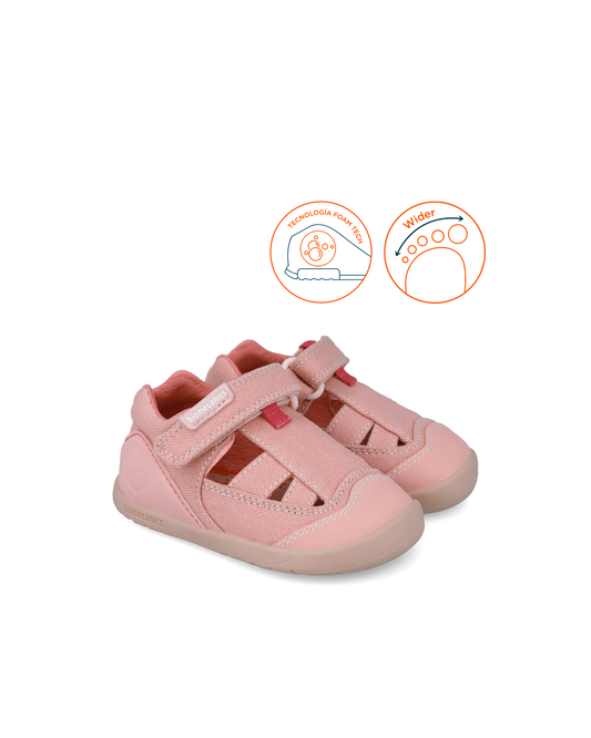 Sandale en toile - Rose (Extra large)